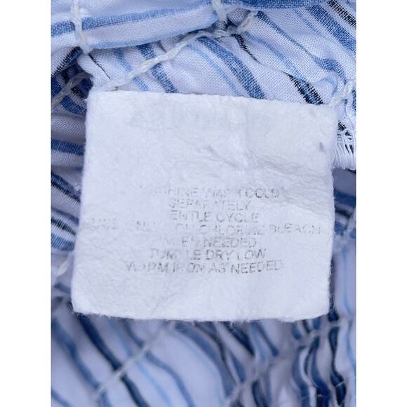 At Last New York Blue Striped Sleeveless Cotton Top – Size Small - Picture 7 of 9